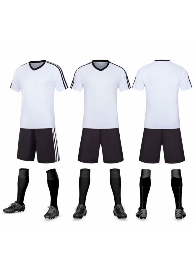 Creamy-white 6095 Light Board Children's Football Clothes Suit Adult Students Boys And Girls School Competition Team Training Clothes Group Purchase Custom Ball
