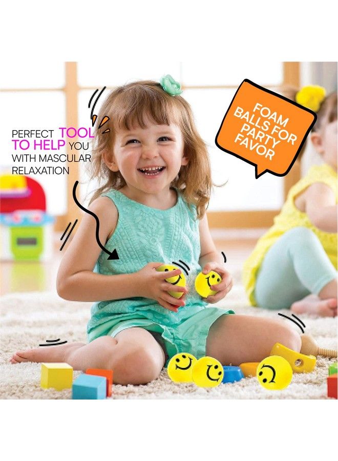 Neliblu Stress Balls For Kids And Adults Ideal Bulk Pack Of 24 2" Stress Smile Balls Neon Yellow Funny Face Kids Stress Ball Squishy Balls To Support In Anxiety Autism Ptsd - Image 5