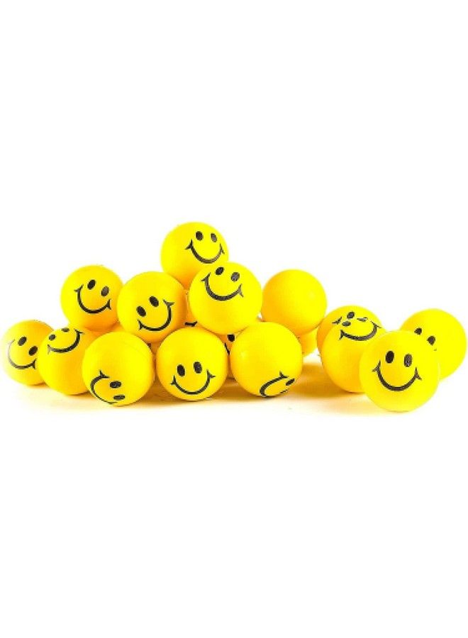 Neliblu Stress Balls For Kids And Adults Ideal Bulk Pack Of 24 2" Stress Smile Balls Neon Yellow Funny Face Kids Stress Ball Squishy Balls To Support In Anxiety Autism Ptsd - Image 1
