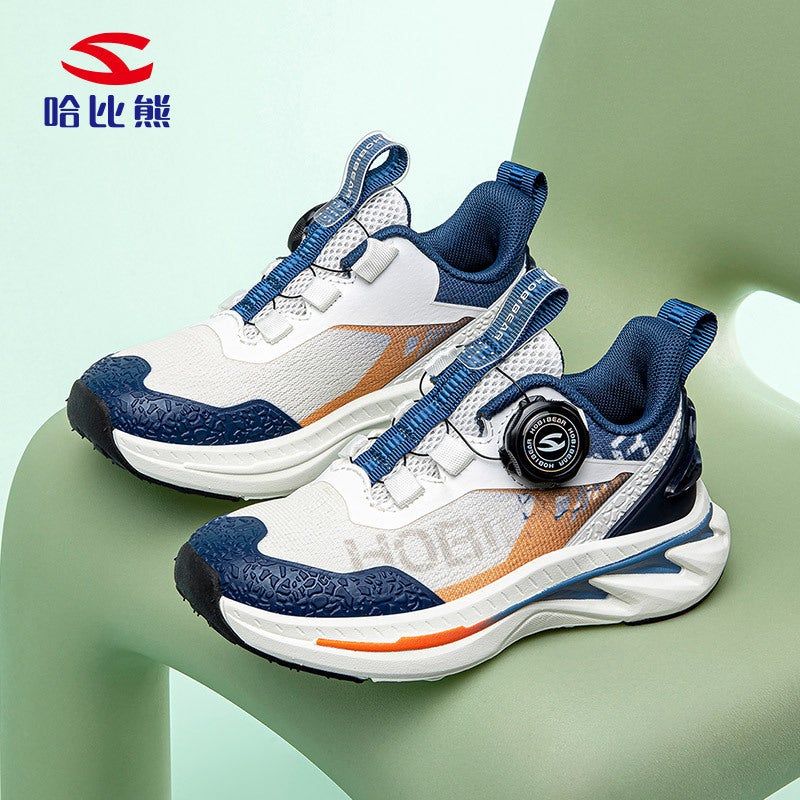 Boys Sneaker Habi Bear Double Net 25 Button Shoes Breathable Campus Leisure Shock Absorbing Tide Shoes - Image 5