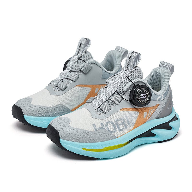 Boys Sneaker Habi Bear Double Net 25 Button Shoes Breathable Campus Leisure Shock Absorbing Tide Shoes - Image 1