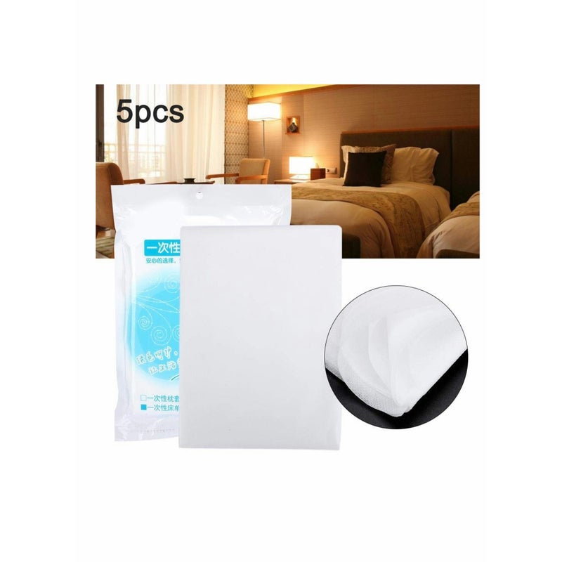 Zikra Children's Sheet Pillowcase Sets, 5pcs 120 x 200cm Disposable Bed Sheets Bed Cover Portable Outdoor Hotel Bedding Supplies - Image 5