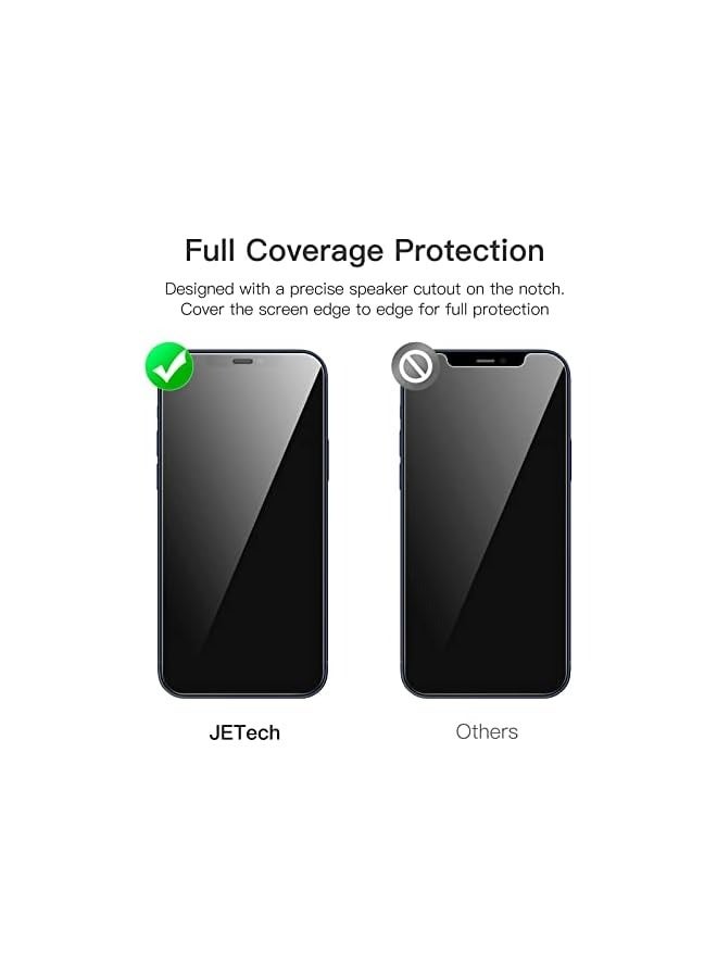 Jetech Full Coverage Screen Protector for iPhone 12/12 Pro 6.1-Inch, 9H Tempered Glass Film Case-Friendly, HD Clear, 3-Pack - Image 2
