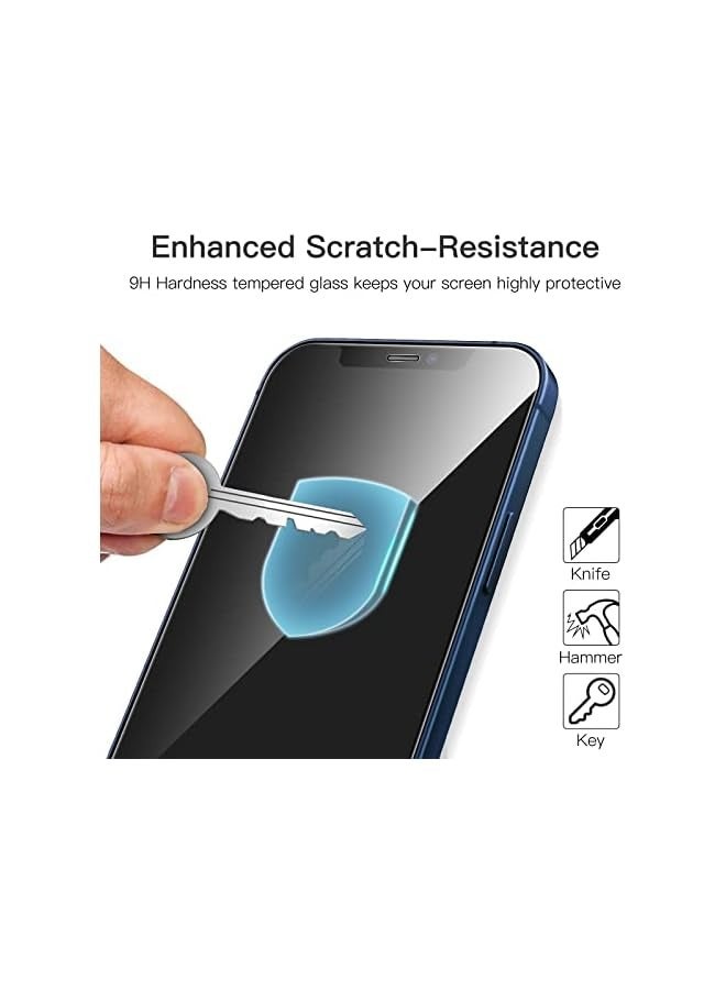 Jetech Full Coverage Screen Protector for iPhone 12/12 Pro 6.1-Inch, 9H Tempered Glass Film Case-Friendly, HD Clear, 3-Pack - Image 4