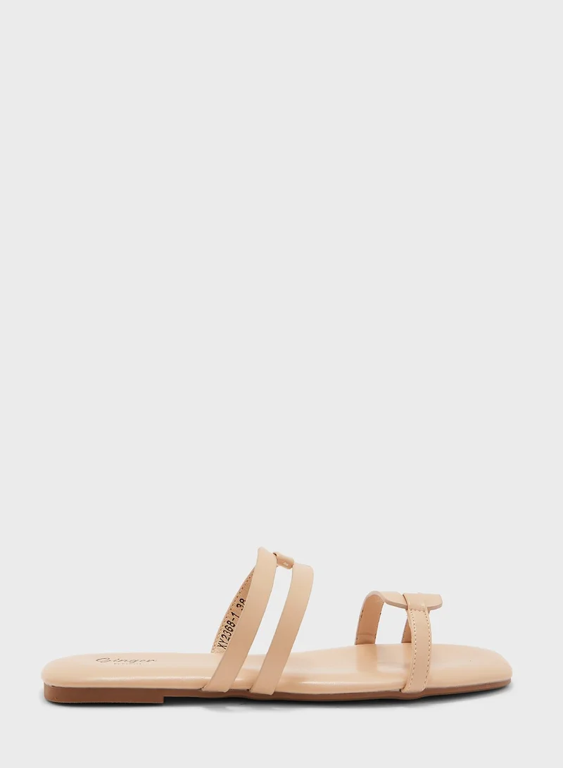 Ginger Double Strap Flat Sandals