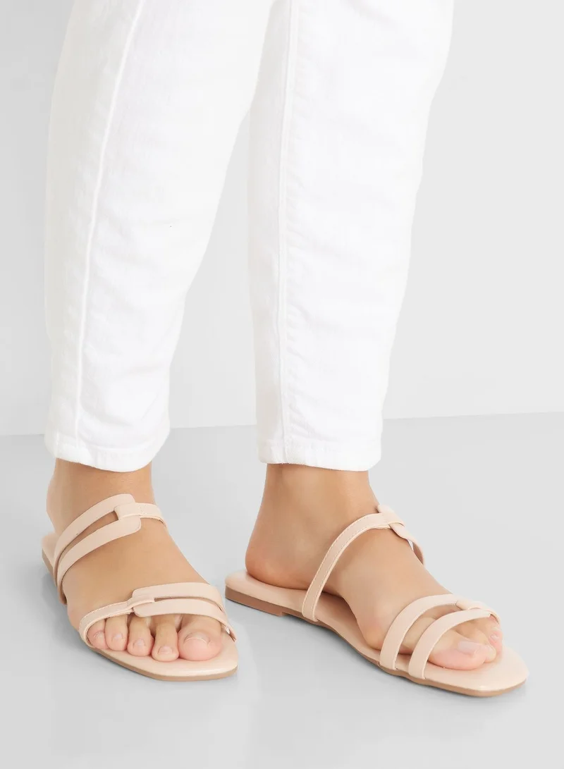 Ginger Double Strap Flat Sandals