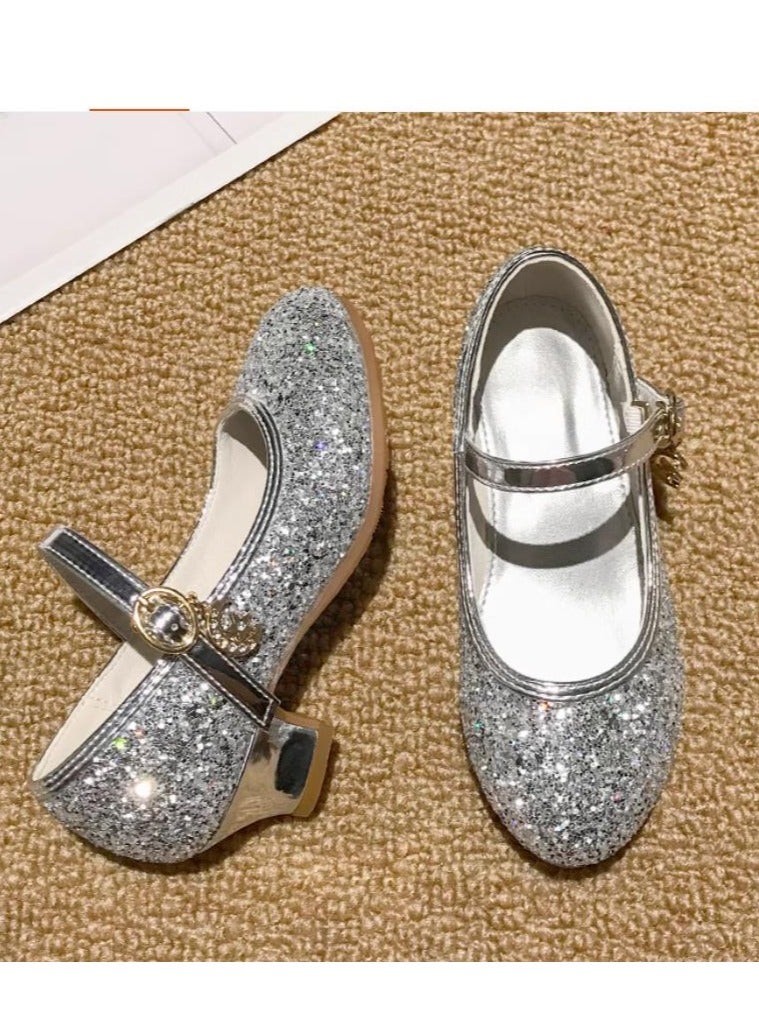 Girl Crystal Princess With Heel Shoes And Dress Performance - Image 2