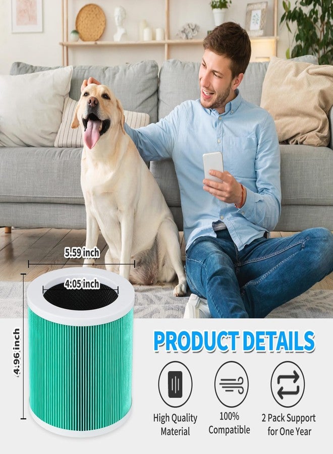 كيباو فلتر بديل لجهاز تنقية الهواء KEEPOW HY1800، متوافق مع أجهزة تنقية الهواء MORENTO/Loytio/AYAFATO/Honeyuan HY1800، عبوة من قطعتين - Image 5