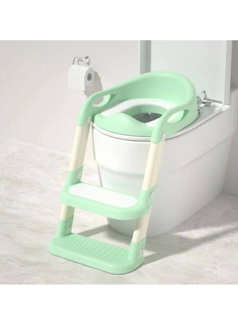 Youth Potty Training Seat with Step Ladder, Comfortable, Safe and Non-Slip, with Adjustable Ladder for Boys, Girls and Toddlers 
