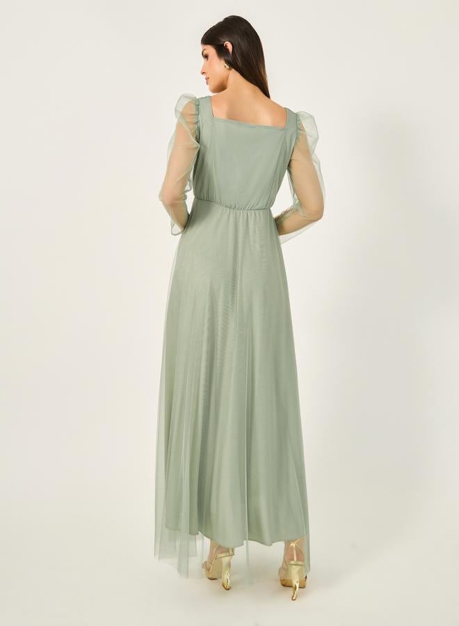 ستايلي فستان مطرز بالزهور - Image 5