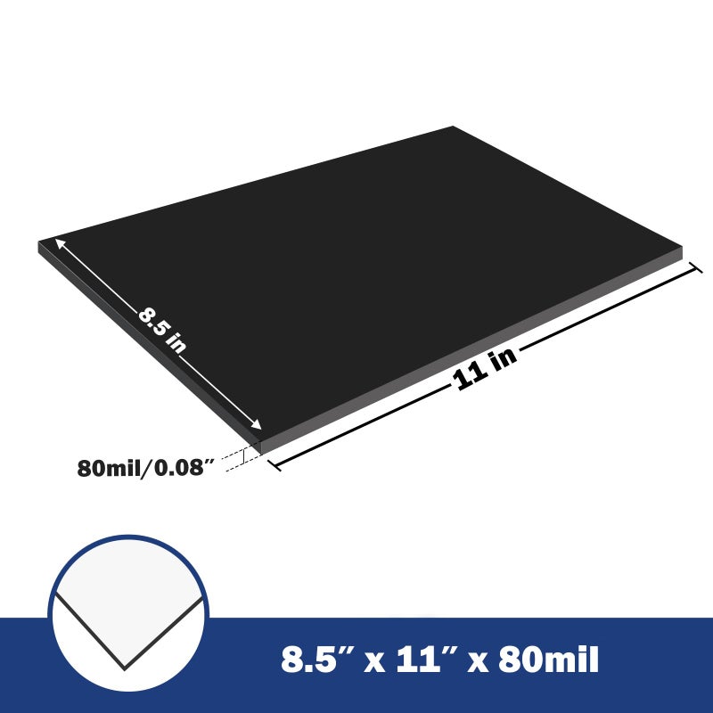 STTMGN High Energy 80 Mil Magnetic Sheet With 3M Adhesive Backing, 8.5x11 Inches Anisotropic Flexible Rubber Magnets (1 Piece) - Image 2