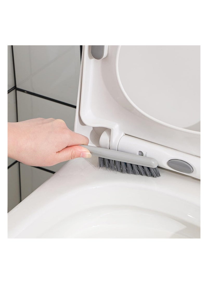 3in1 Bathroom Cleaning Set with Toilet Plunger and Brush Heavy Duty Modern Caddy Stand Grey - Image 3