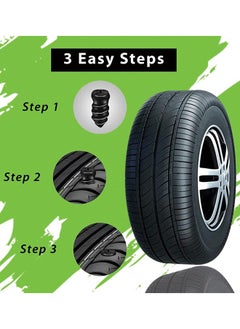 Sweet Life 20 Pcs Tire Repair Rubber Nail, Tire Repair Rubber Screws Fast Tool Self-Service Tire Repair Nail Vacuum Tire Repair Rubber Nail, Suitable for Car Motorcycle Jeep Tire Puncture Repair  - Image 2