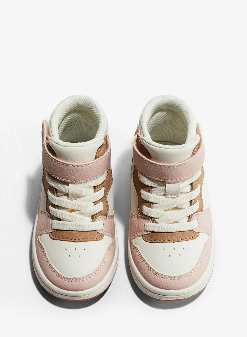 H&M Colour-blocked hi-top trainers