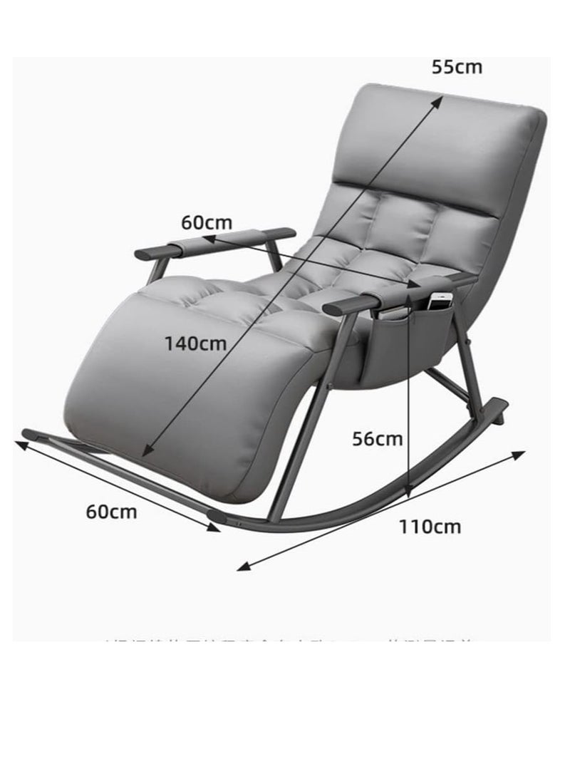 HOMEVEO - Modern Rocking Chair for Relaxation - Adjustable to 5 Positions, Perfect for Relaxing at Home or in the Garden - Image 1