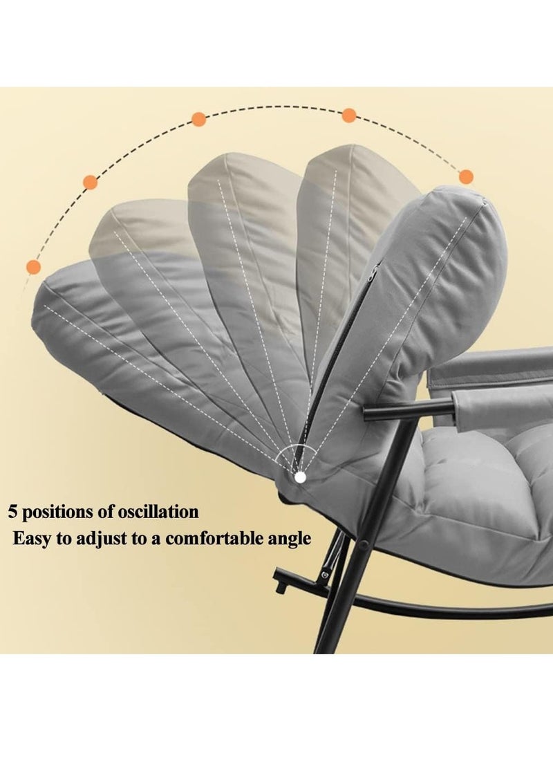 HOMEVEO - Modern Rocking Chair for Relaxation - Adjustable to 5 Positions, Perfect for Relaxing at Home or in the Garden - Image 1