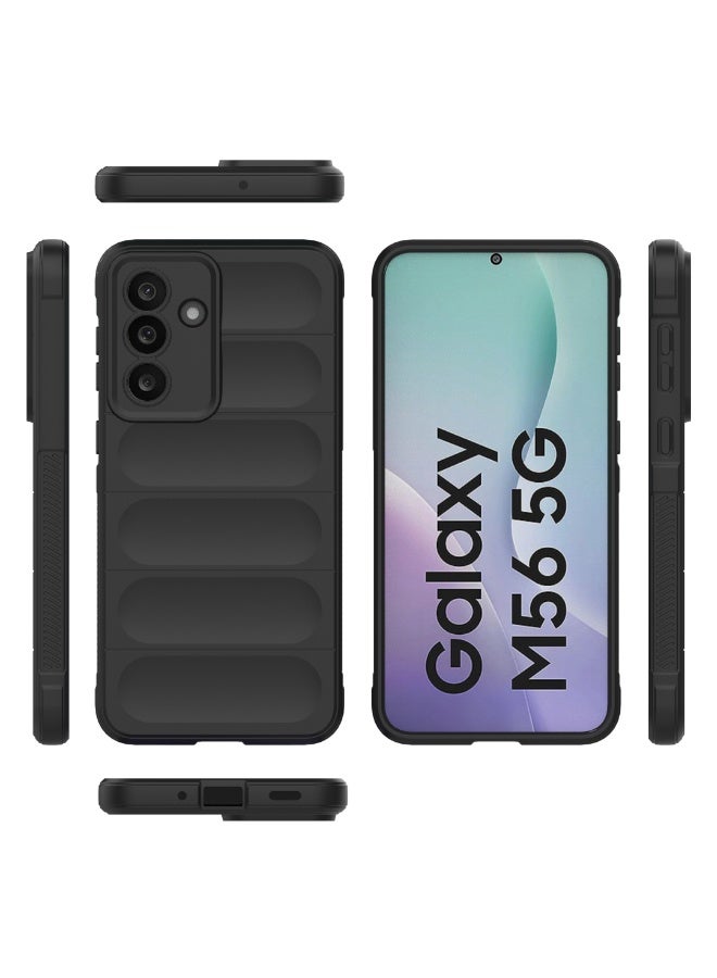 Case For Samsung Galaxy M56 5G  , - Shockproof Brushed Protection Cover - Heavy Duty Case With Ultra Protection For Camera Slip-Resistant - Black - Image 3