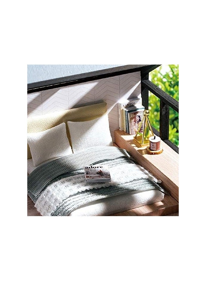 عام طقم دمية مصغرة يدوية DIY منزل دمية خشبي وأثاث بمقياس 1:24 لعبة بيت دمية إبداعية نورديك عمارة صغيرة. - Image 3