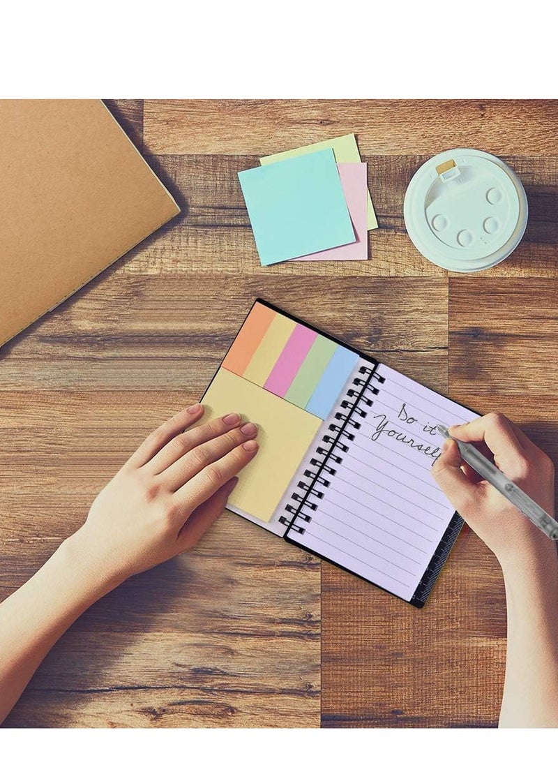 4 Pcs Spiral Notebooks with Pen, Sticky Notes & Page Markers - Perfect for Office & School Planning