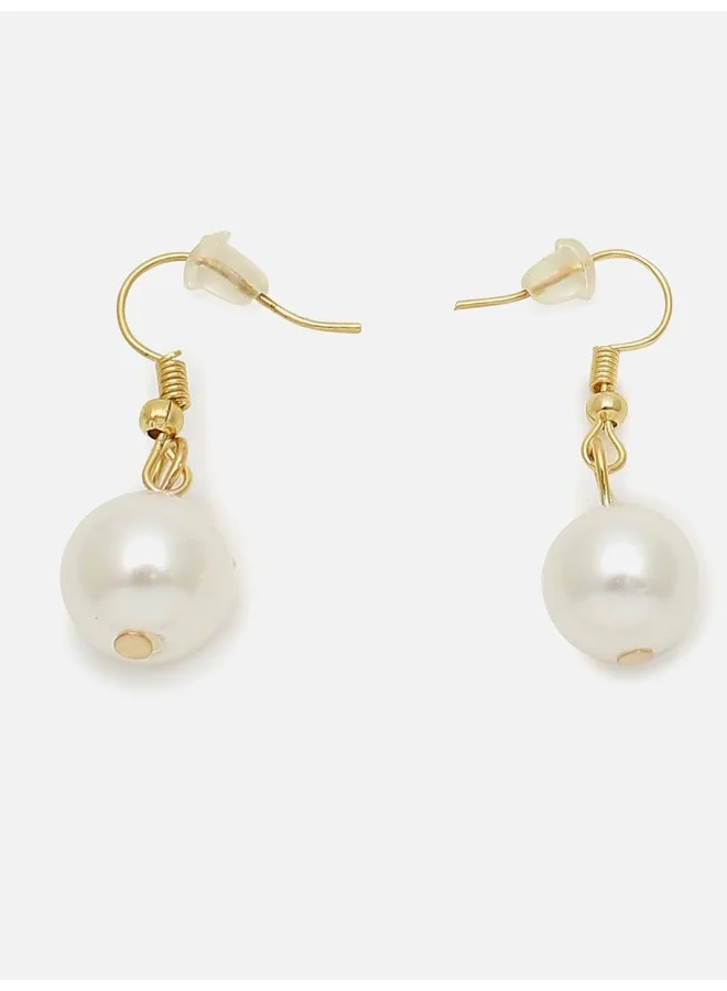 سوهي طقم عقد وحلق من اللؤلؤ المطلي بالذهب