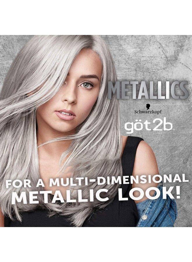 Got2b Metallic Permanent Hair Color M71 Metallic Silver - Image 3