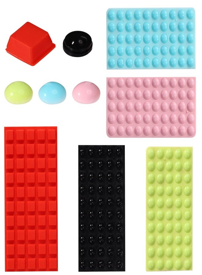 Tinoaly 250pcs Visually Impaired Bump Dots, Silicone Assorted Colors & Sizes Vision Impaired Bump Dots Braille Blind Products Gadgets Spots Markers Stickers for Adults Blind Low Vision & Elderly - Image 1