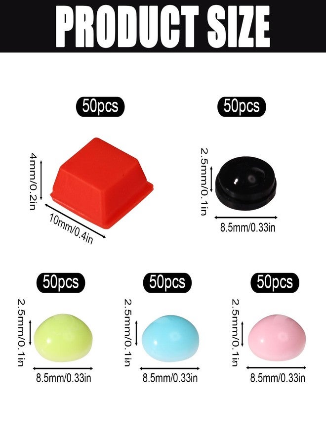 Tinoaly 250pcs Visually Impaired Bump Dots, Silicone Assorted Colors & Sizes Vision Impaired Bump Dots Braille Blind Products Gadgets Spots Markers Stickers for Adults Blind Low Vision & Elderly - Image 2