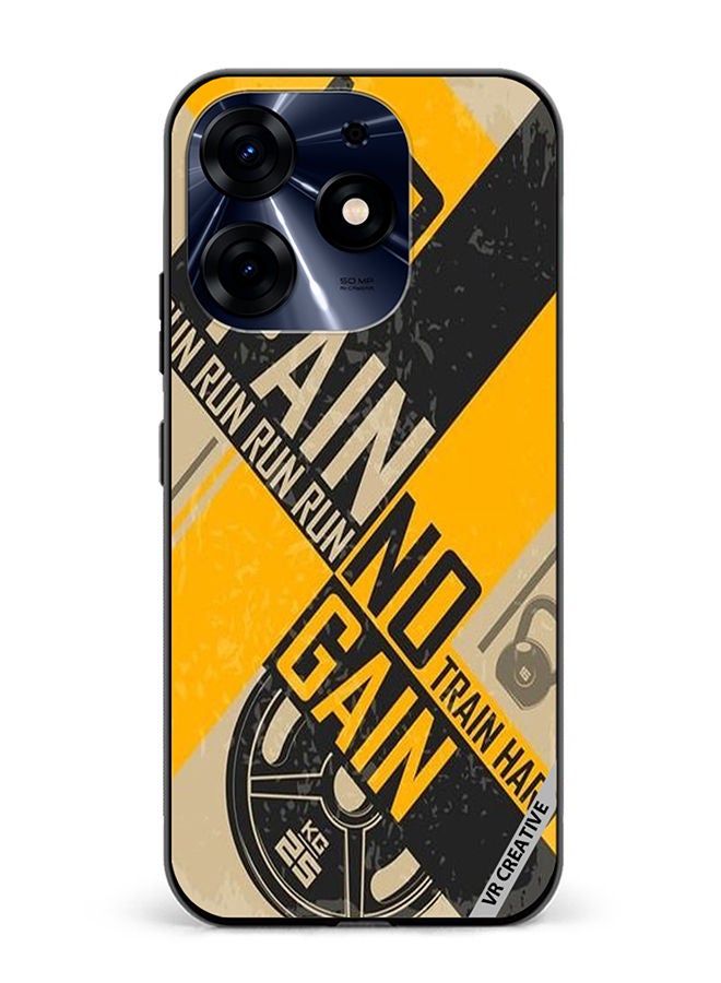 VR CREATIVE Protective Case Cover For Tecno Spark 10 Pro No Pain No Gain Design Multicolour - Image 1