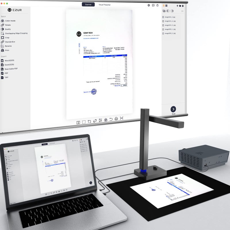 CZUR Shine800 Pro Portable Document Scanner, 8MP Document Camera, OCR Multi-Language Recognition, USB Doc Camera for Live Demo, Web Conferencing, Remote Teaching, for Mac OS&Windows - Image 4