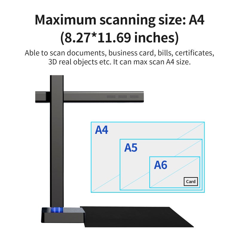 CZUR Shine800 Pro Portable Document Scanner, 8MP Document Camera, OCR Multi-Language Recognition, USB Doc Camera for Live Demo, Web Conferencing, Remote Teaching, for Mac OS&Windows - Image 5