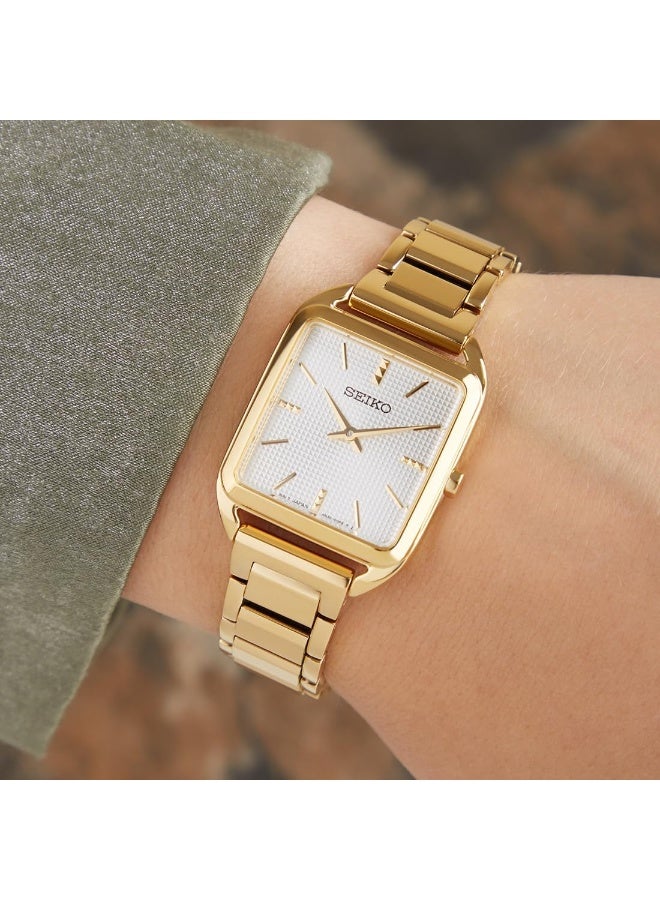 Seiko سايكو إيسينشالز كوارتز ساعة ذهبية للنساء SWR078 - Image 2
