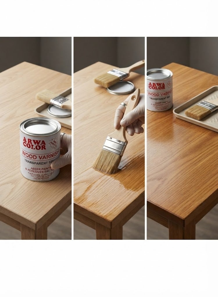 Arwa Color Wood Varnish for Furniture Wooden Hardware 750ml TRANSPARENT 501 - Image 2
