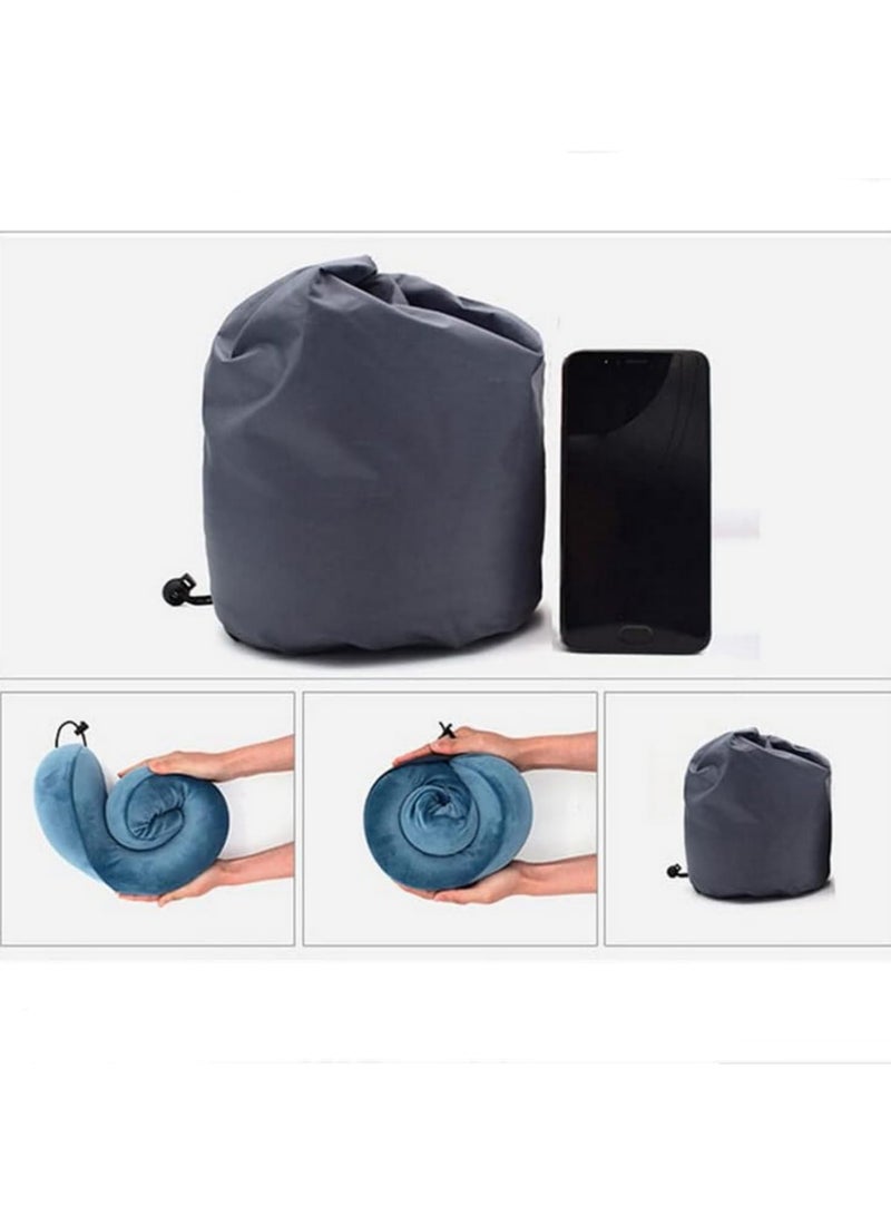 U-Shape Travel Pillow Pure Memory Foam Neck Pillow for Airplane Car Office Nap Cervical Support Flight Sleeping Head Neck Pain Relief with Soft Sleep Mask and Comfortable Earplugs - Image 3