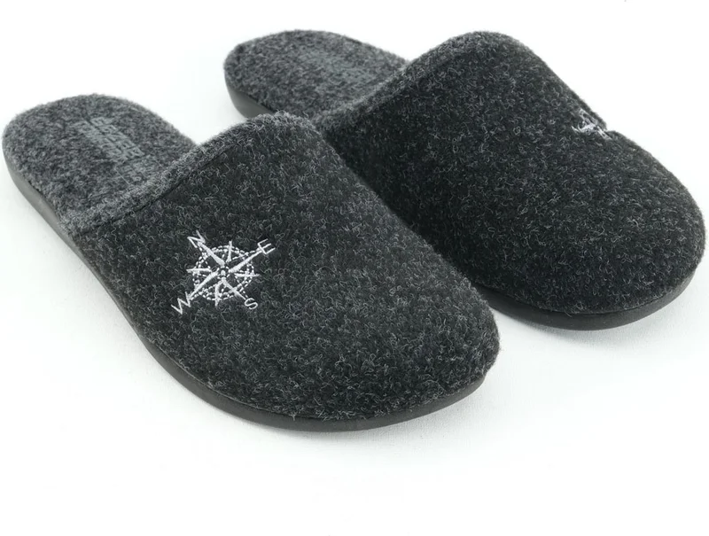 جيزر Winter Men's Felt Removable Sole Home Garden Slippers