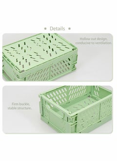 Y&D Foldable Storage Baskets, Medium and Mini Plastic Stackable Bins, Basket Tray, Reliable Folding Crate for Office Kitchen Living Room Bathroom（3Pack）  - Image 3