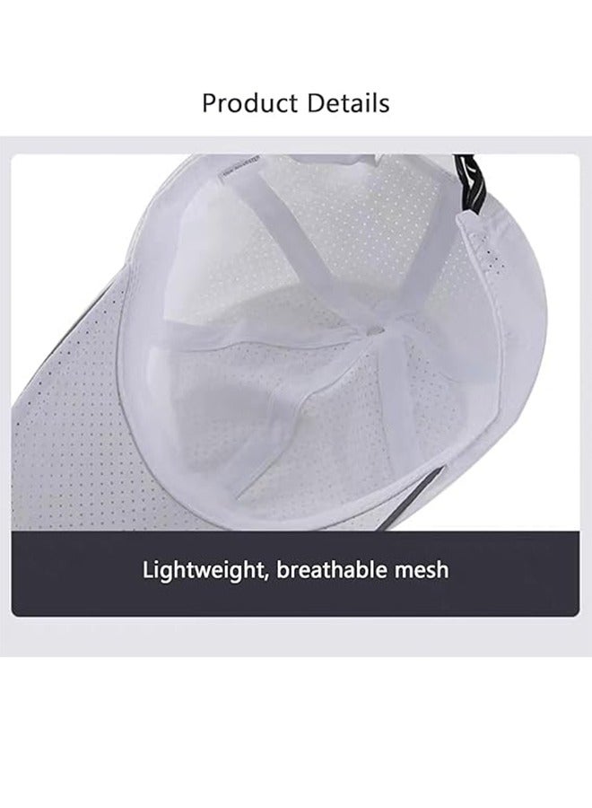 Quick Dry Baseball Cap Sun Hat Mesh Lightweight Anti-Uv Reflective Outdoor Hat White Unisex  - Image 5