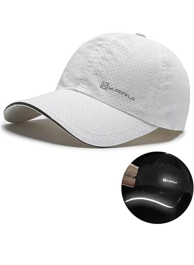 Quick Dry Baseball Cap Sun Hat Mesh Lightweight Anti-Uv Reflective Outdoor Hat White Unisex  - Image 1