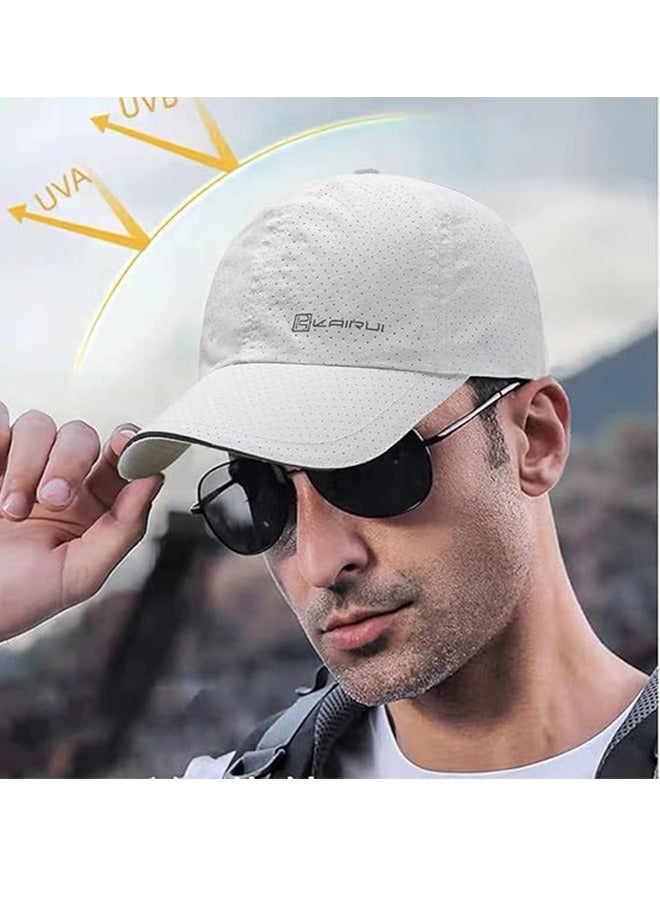Quick Dry Baseball Cap Sun Hat Mesh Lightweight Anti-Uv Reflective Outdoor Hat White Unisex  - Image 2