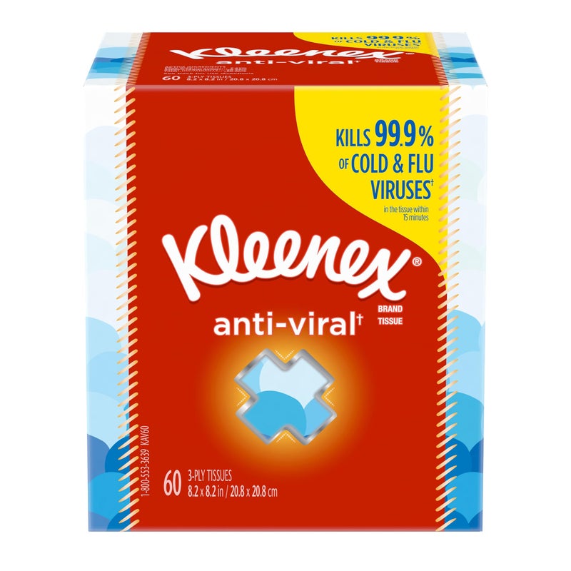 Kleenex AntiViral  Facial Tissues 68 ct Pack of 27