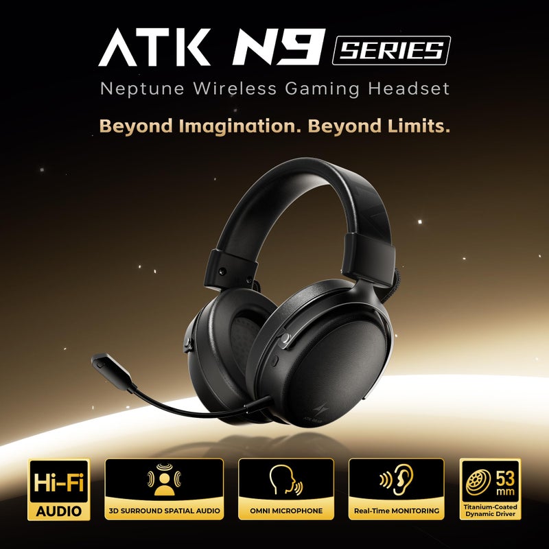 ATK N9 Gaming Headset for Xbox Series X|S, PS5, PC & Switch, Stereo Gaming Headphones with Detachable Noise-Canceling Mic,3.5MM Wired/2.4G/Bluetooth (N9 Pro/White) - Image 2