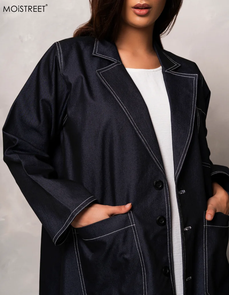 Moistreet MOiSTREET Handmade Denim Abaya