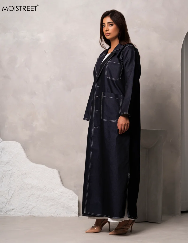 Moistreet MOiSTREET Handmade Denim Abaya
