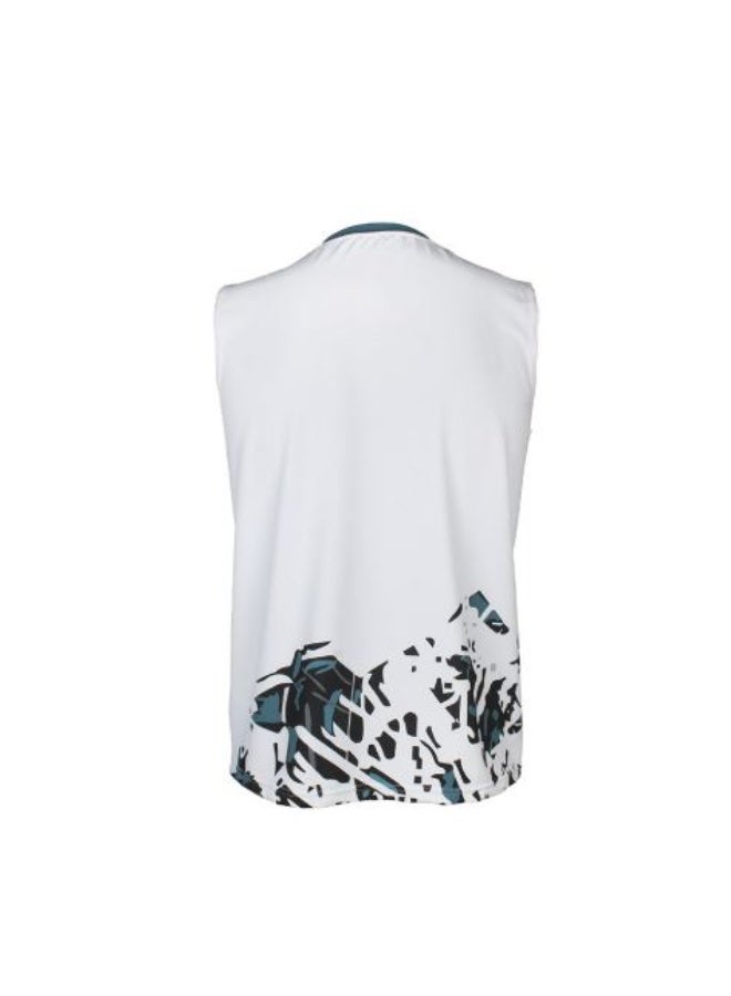 Apacs SL 22228 Sleeveless Badminton T-Shirt, White – Lightweight Quick-Dry Sleeveless Sports Shirt, Breathable Athletic Wear for Badminton, Training & Indoor Sports - Image 2