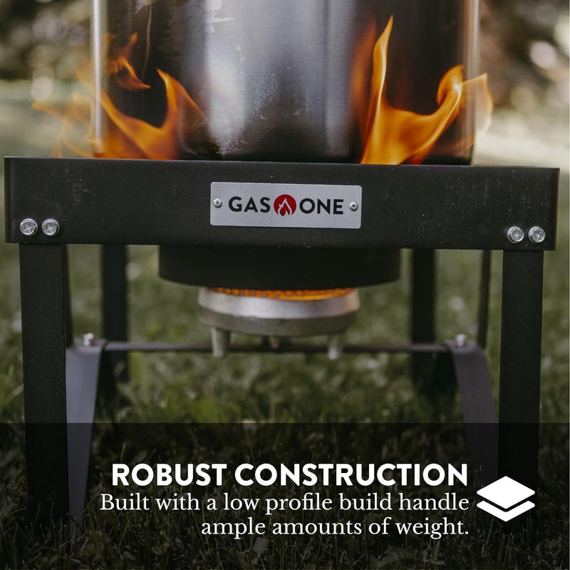 GasOne B-5200KA Outdoor Cooker with High Pressure Steel Braided Hose Propane Burner Camp Stove - Image 4