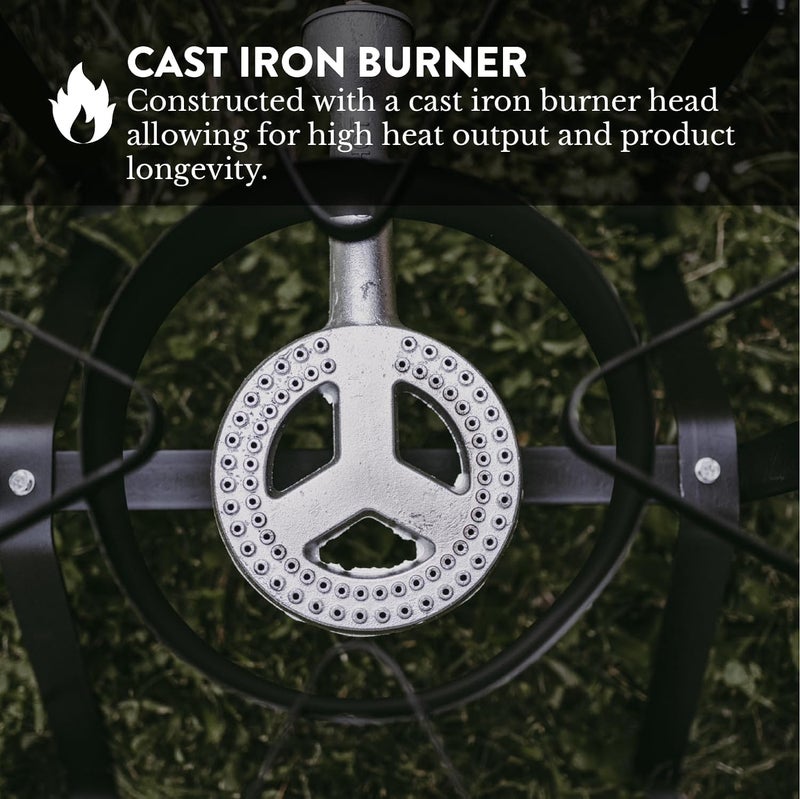 GasOne B-5200KA Outdoor Cooker with High Pressure Steel Braided Hose Propane Burner Camp Stove - Image 5