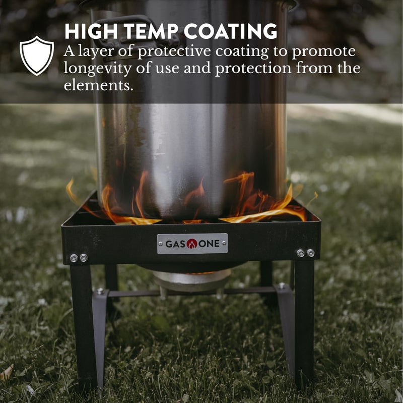 GasOne B-5200KA Outdoor Cooker with High Pressure Steel Braided Hose Propane Burner Camp Stove - Image 3