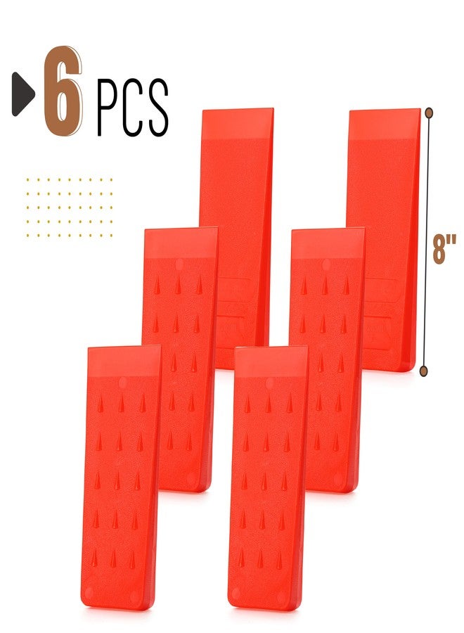 UNCO- Tree Felling Wedges with Spikes, 8 Inch, 6 pcs, Orange, Plastic Wedges for Tree Cutting, Logging Tools and Equipment - Image 2