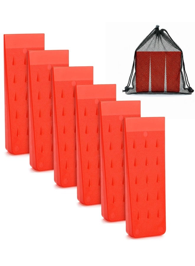 UNCO- Tree Felling Wedges with Spikes, 8 Inch, 6 pcs, Orange, Plastic Wedges for Tree Cutting, Logging Tools and Equipment - Image 1