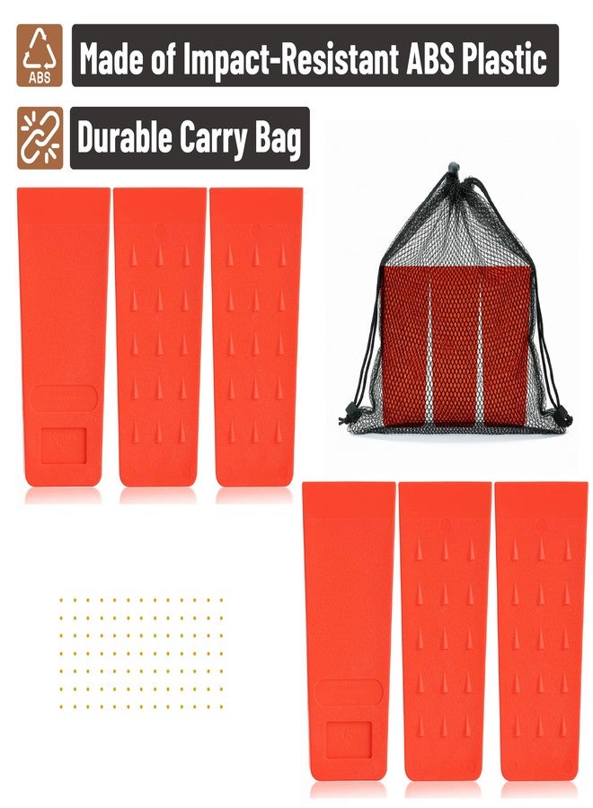 UNCO- Tree Felling Wedges with Spikes, 8 Inch, 6 pcs, Orange, Plastic Wedges for Tree Cutting, Logging Tools and Equipment - Image 3
