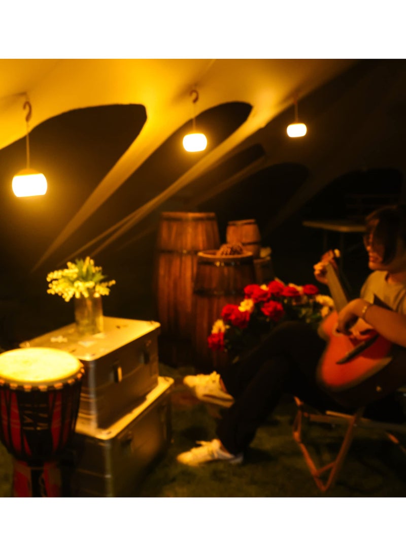 Excefore Camping Lights, 4 Lighting Modes Camping Lantern Dimmable LED Rechargeable Lamps Batteries Powered Light Portable Bulb for Emergency Camping Garden BBQ - Image 4